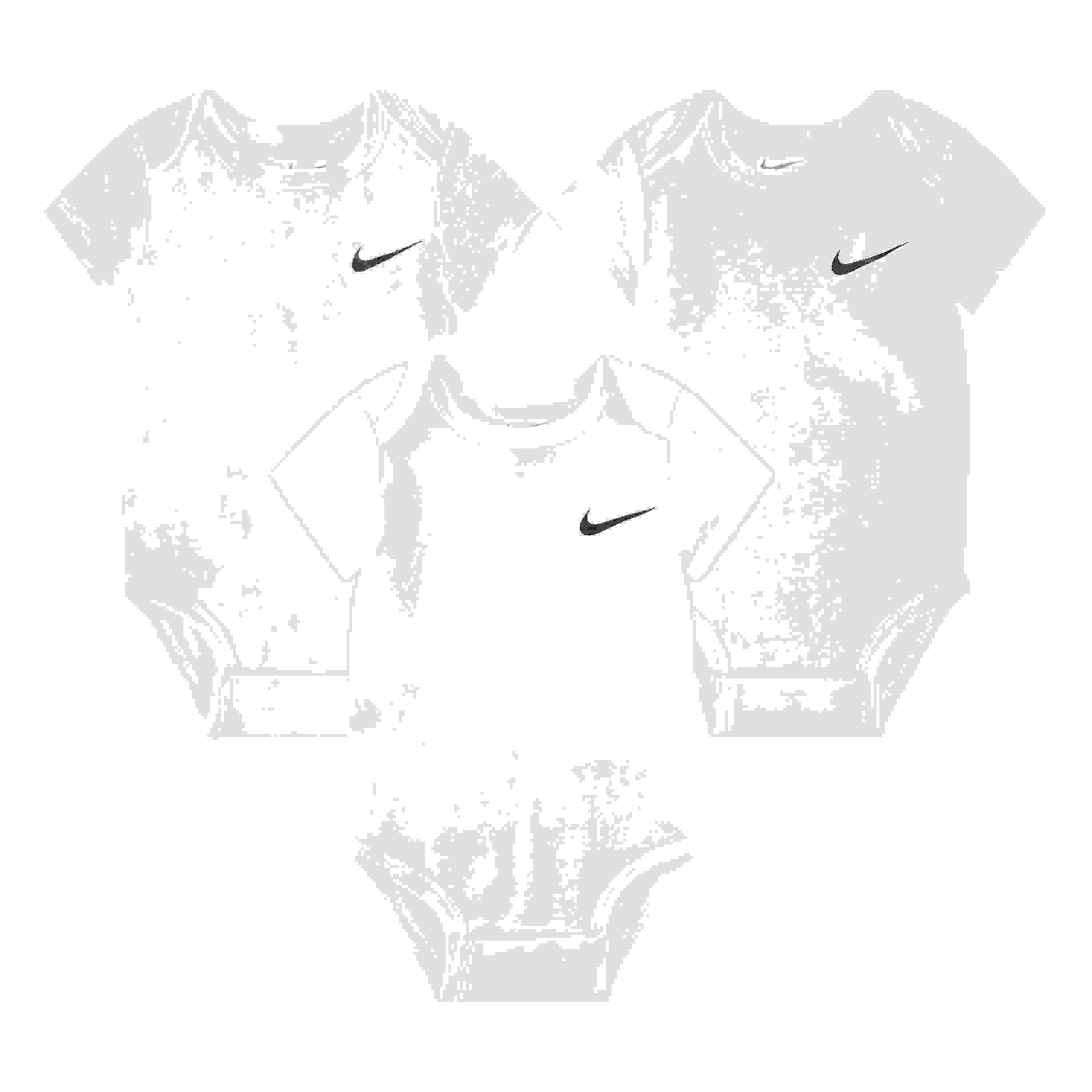 Nike Mini Me 3-Pack Infant White Bodysuits